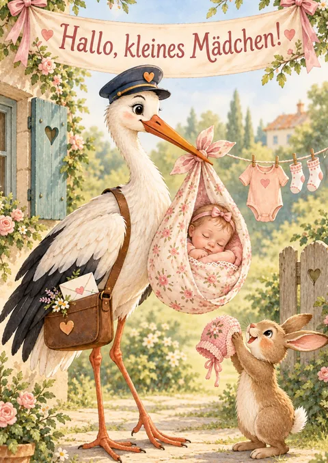 Baby Girl – The Stork Brings the Baby