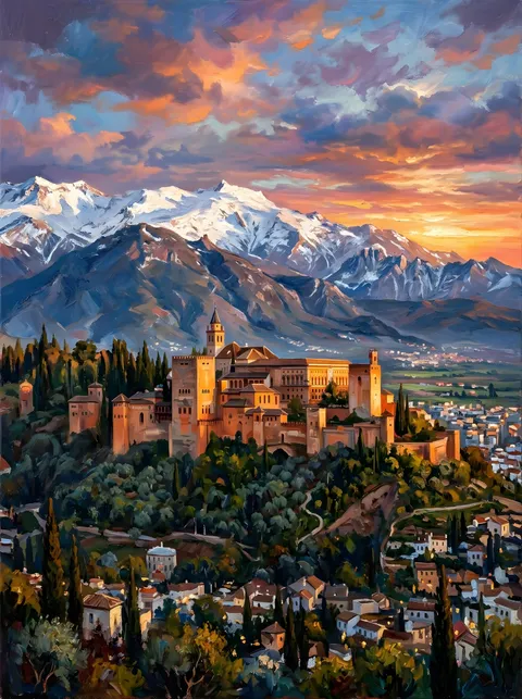 Alhambra Akşam Kızıllığında