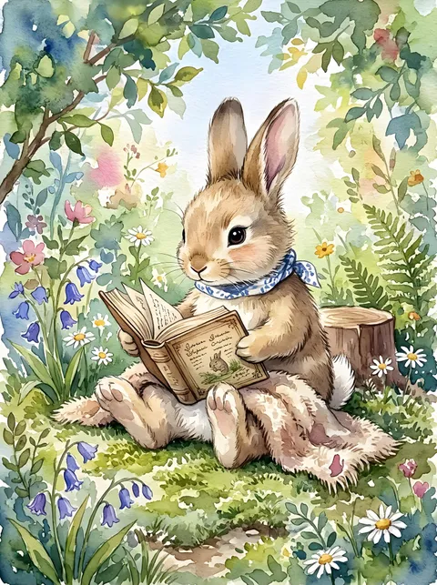 Lesender Hase