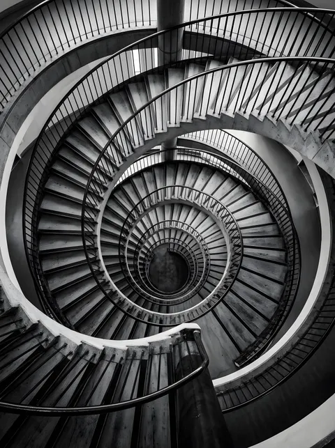 Wendeltreppe von oben