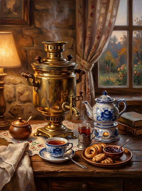 سموار و چای