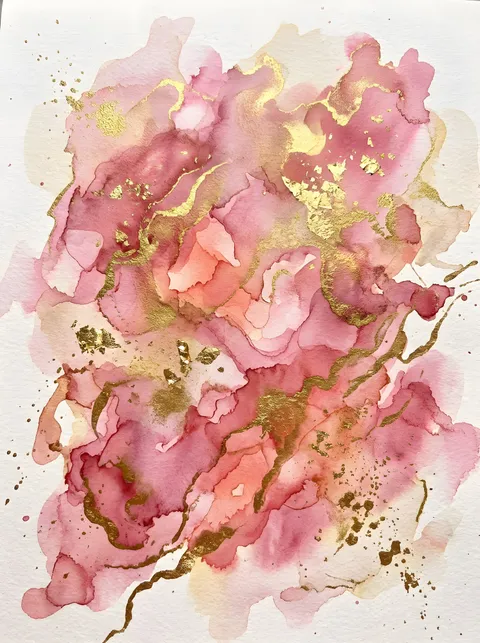 Rosé und Gold