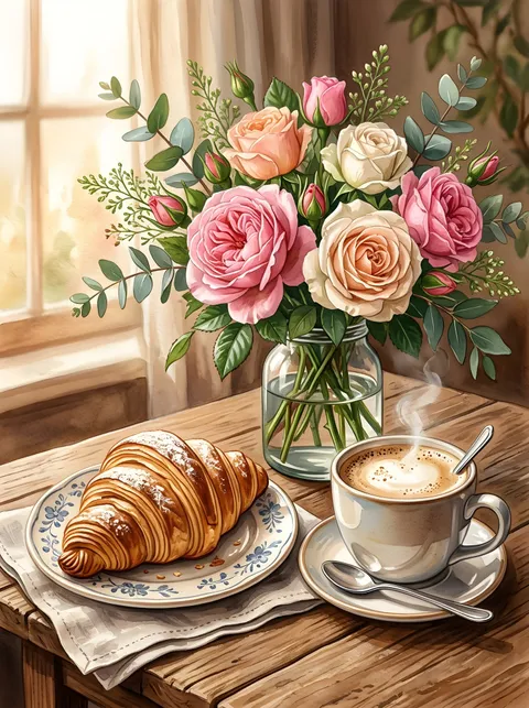 Croissant & Café au Lait