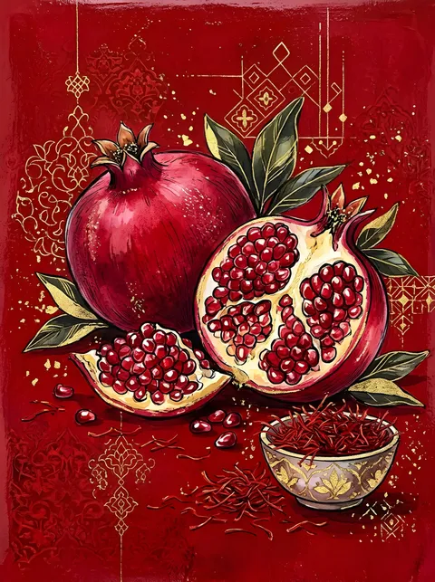 انار و زعفران