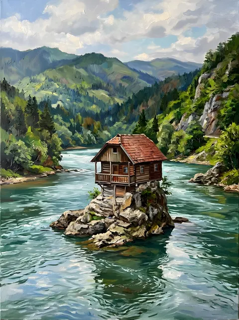 Casa sul Roccia nella Drina
