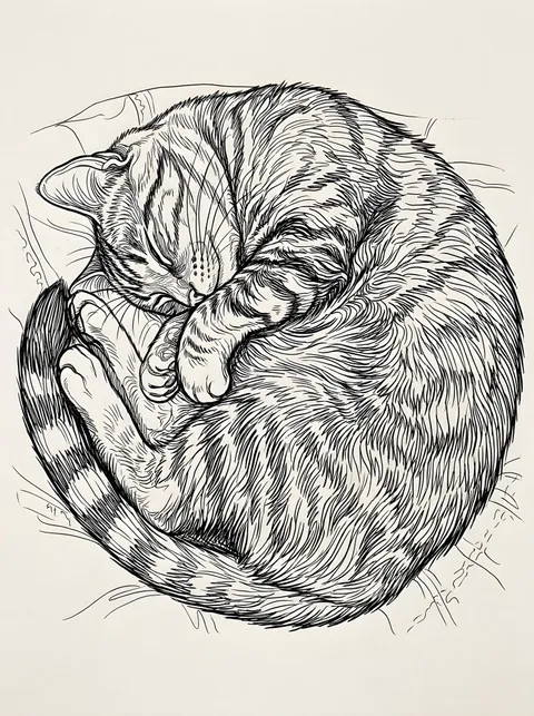 Schlafende Katze