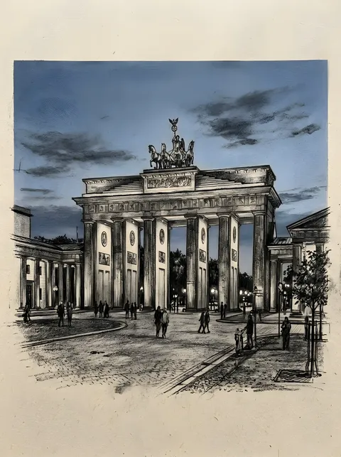 Brandenburger Tor zur blauen Stunde