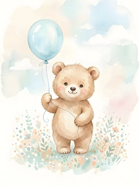 Bärchen mit Ballon