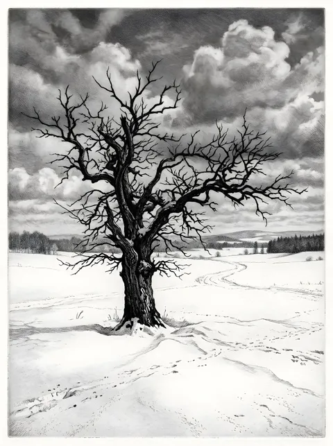Baum im Schnee