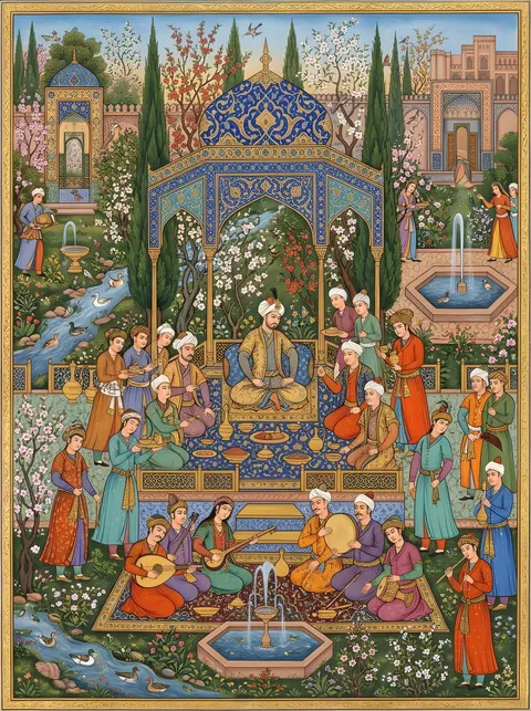 مهمانی سلطنتی در باغ