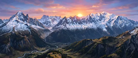 Alpen bei Sonnenaufgang
